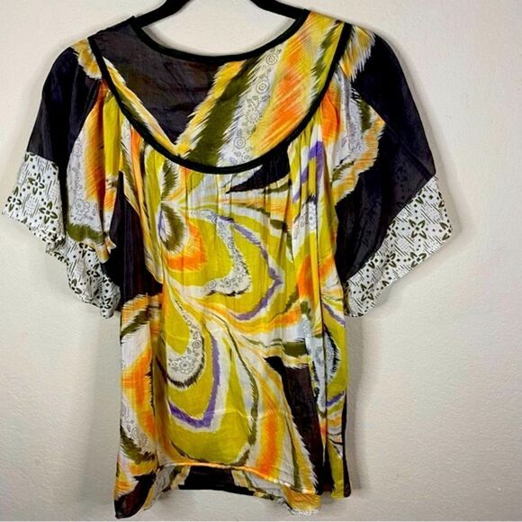 Anthropologie Postella Silk Peasant Blouse Sz M - Picture 3 of 3